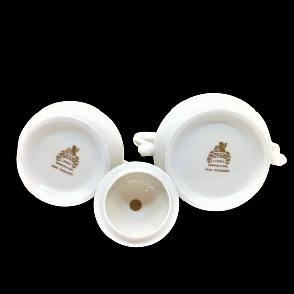 Pickard China 6-pc Accessory Hostess Set Gravy Salt Pepper Creamer Sugar Bowl B3 - Picture 5 of 7